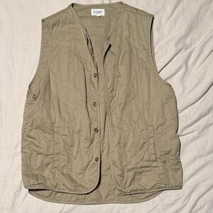 Men's Olive Green Quilted Vest
